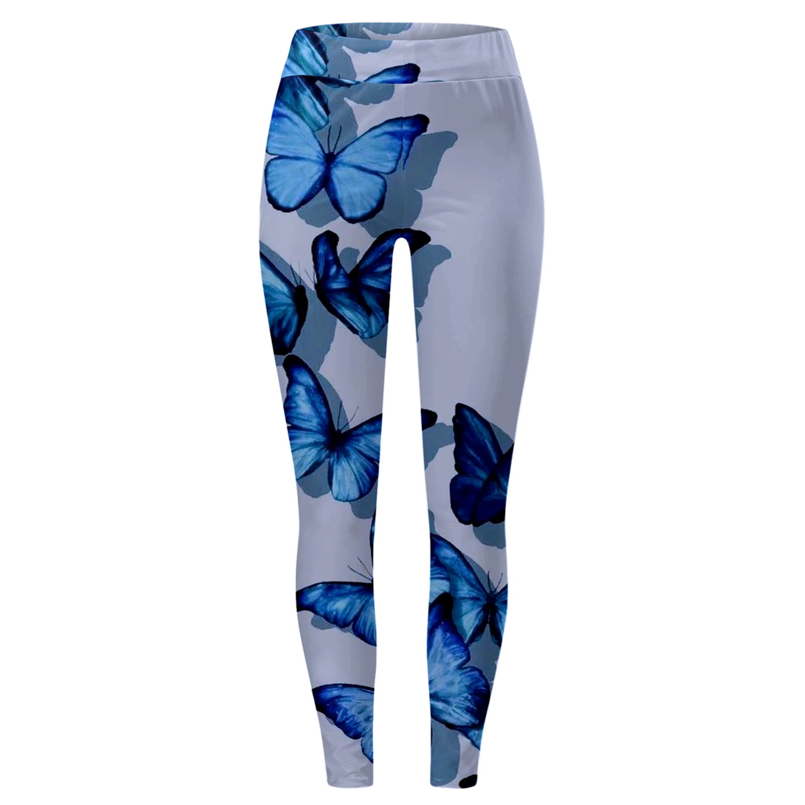 YUHAOTIN Flared Yoga Pants for Women Short Length Casual Fashion Tight  Sports Yoga Pants Colorful Flower Butterfly Print Leggings Yoga Pants Women
