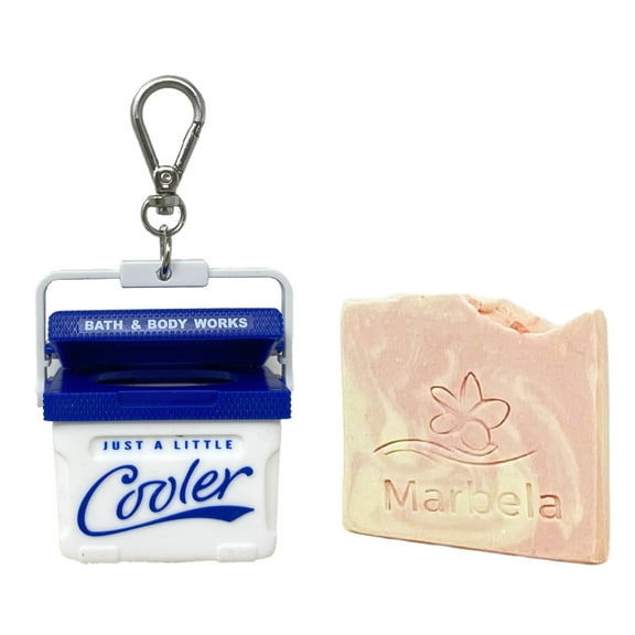 Bath & Body Works Cooler Hand Gel Holder with a Himalayan Salts Springs Mini Soap
