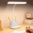 thumbnail image 1 of Lámpara Lámpara De Escritorio LED Regulable Continua 3 Colores Control Táctil Cuello De Cisne Flexible Luz De Lectura LED Recargable Por USB Con Soporte Para Bolígrafo Soporte, 1 of 7