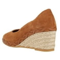 thumbnail image 4 of FSJ Women Charming Braided Espadrille Wedge Mid Heel Pumps Round Closed Toe Slip On Casual Office Party Formal Shoes Size 10 Brown, 4 of 4