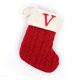 thumbnail image 1 of Christmas Socks Red Snowflake Alphabet Knitting Stocking Christmas Tree Pendant, 1 of 4