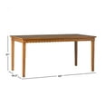 thumbnail image 5 of Walker Edison Modern Solid Oak Scalloped Dining Table for 6, Medium Brown Oak, 5 of 13