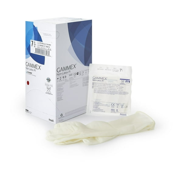 GAMMEX Non-Latex PI Disposable Sterile Polyisoprene Surgical Glove Standard Cuff Length SIZE 7.5 20685775 50 per Box