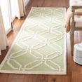 thumbnail image 3 of SAFAVIEH Cambridge Kierra Geometric Wool Runner Rug, Lime/Ivory, 2'6" x 8', 3 of 10