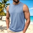 thumbnail image 2 of Lopecy-Sta Tank Tops for Men Crew Neck Solid Loose Fit Sleeveless Soft Breathable Summer Beach Daily Casual Muscle Vest, 2 of 5