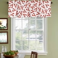 thumbnail image 3 of Red Lobster Curtain Valances for Windows, Kitchen Valance Window Treatments Panel 2 Pack, Summer Ocean Animal Minimalist Art Rod Pocket Short Curtains for Bathroom Bedroom 60 x 18 Inch, 3 of 8