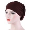 thumbnail image 1 of Women Small Solid Color Soft Knotted Night Sleep Beanie Bonnet Chemo Hat Cover, 1 of 10