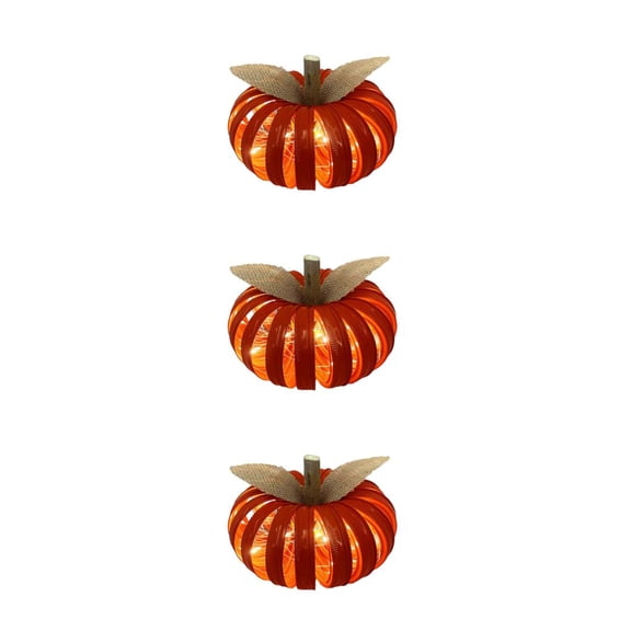 Naiovety Ahorro de energía Calabaza de Halloween Luz hueca con Apagado Luces LED Decoración portátil Naranja Type1 NO1
