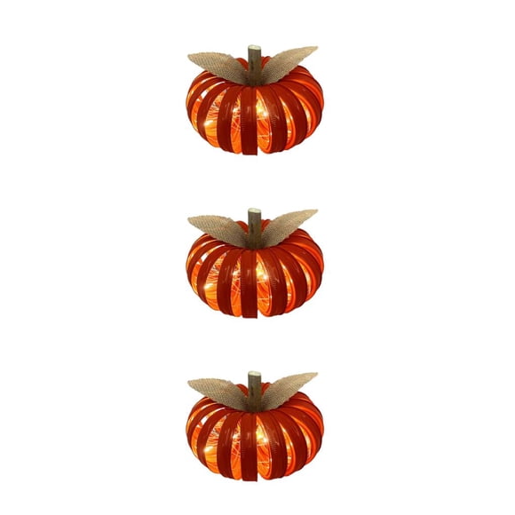 Naiovety Ahorro de energía Calabaza de Halloween Luz hueca con Apagado Luces LED Decoración portátil Naranja Type1 NO1