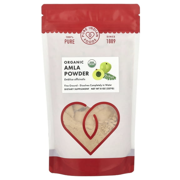 Pure Indian Foods Organic Amla Powder, 8 oz (227 g)