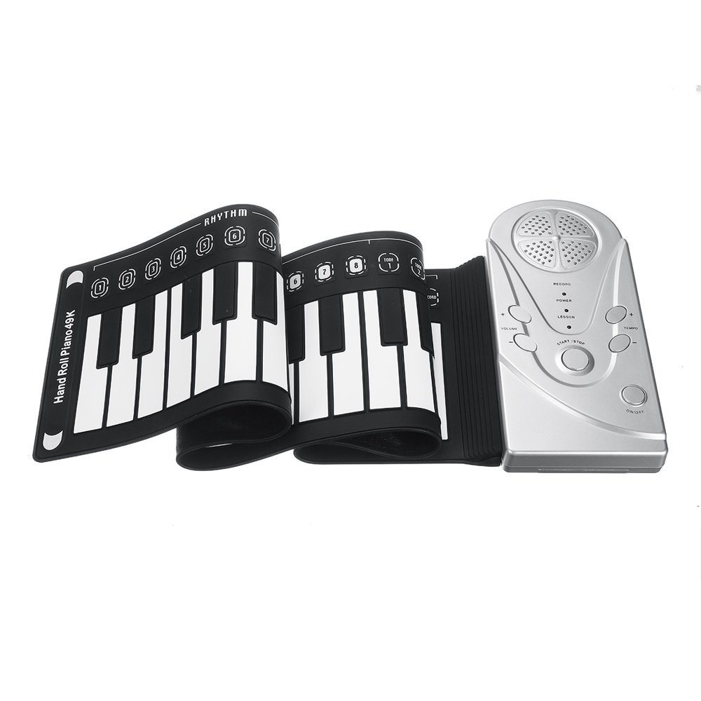 49 Keys Roll Up Electric Keyboard Piano Builtin Speaker Kids Music