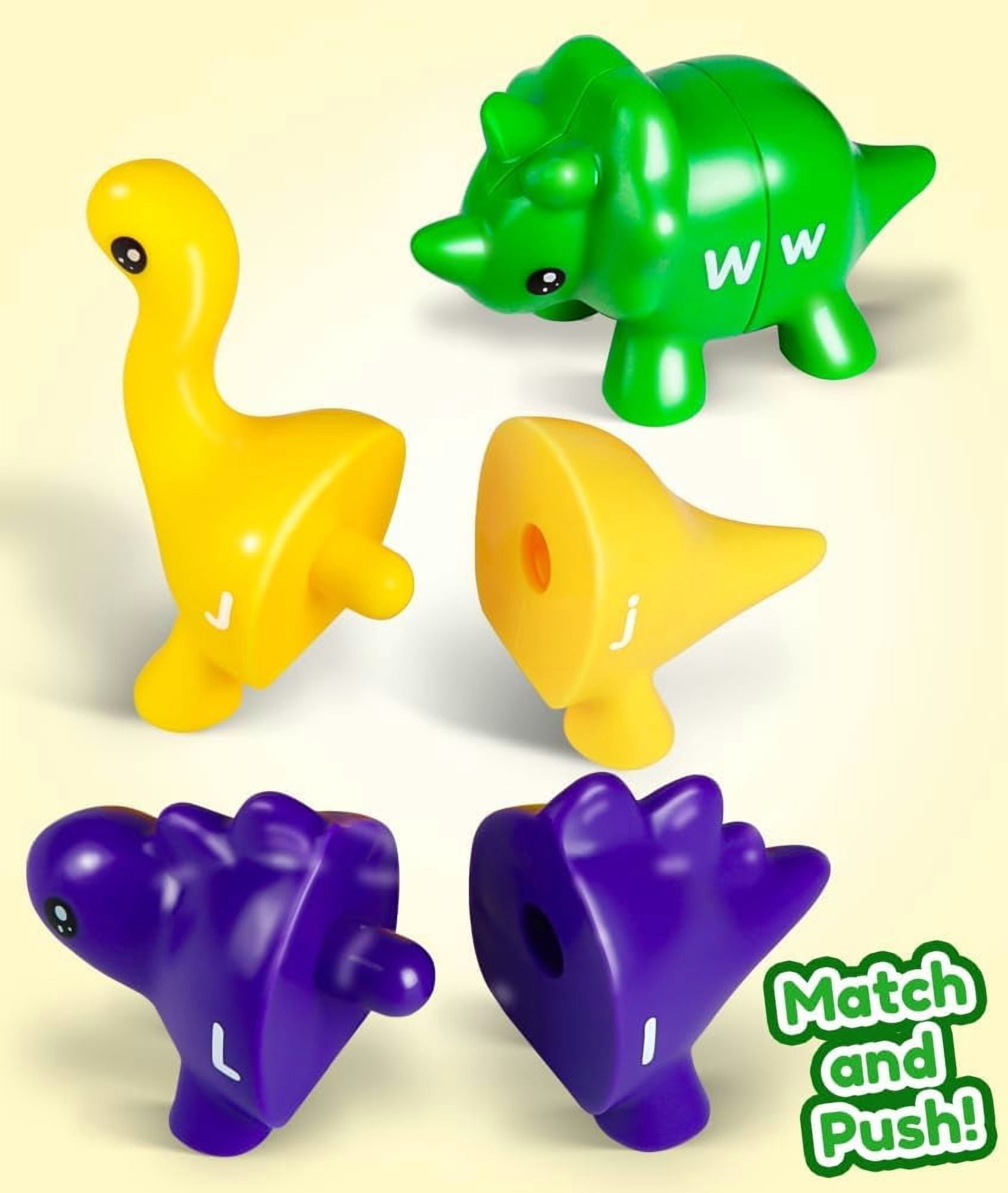 52PCS Baby Learning Toy for 2-5,Matching Letters Dinosaur Toy,Montessori ABC Matching Letters Dino Toys Gifts for Toddlers,Educational Fine Motor Preschool Learning Toys for 2 3 4 Year Old Boys Girls