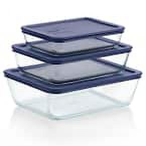 Pyrex6004023 Glass Food Storage Set with Plastic Lids, 6-Piece - image 3 of 5