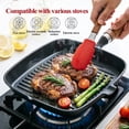 thumbnail image 4 of Cast iron square baking pan, flat bottomed non stick steak frying pan, perfect for steak, pizza, pancake, burger, 4 of 10