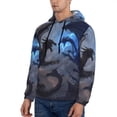 thumbnail image 3 of Kdxio Black And Blue Lightning Dragon Print Mens Casual Hooded Collar Drawstring Hoodies Pullover Sweatshirts Casual Long Sleeve Shirts-4X-Large, 3 of 7