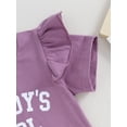 thumbnail image 6 of Suealasg Kids Girls Shorts Set 6M 1T 2T 3T Short Sleeve Letters Print T-shirt Tops and Shorts 2Pcs Summer Causal Clothing for Toddler Girls, 6 of 9