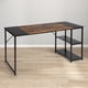 thumbnail image 4 of Escritorio Rectangular con Repisa Inferior (120 x 60 x 74cm) HOMEMAKE FURNITURE Industrial, 4 of 7