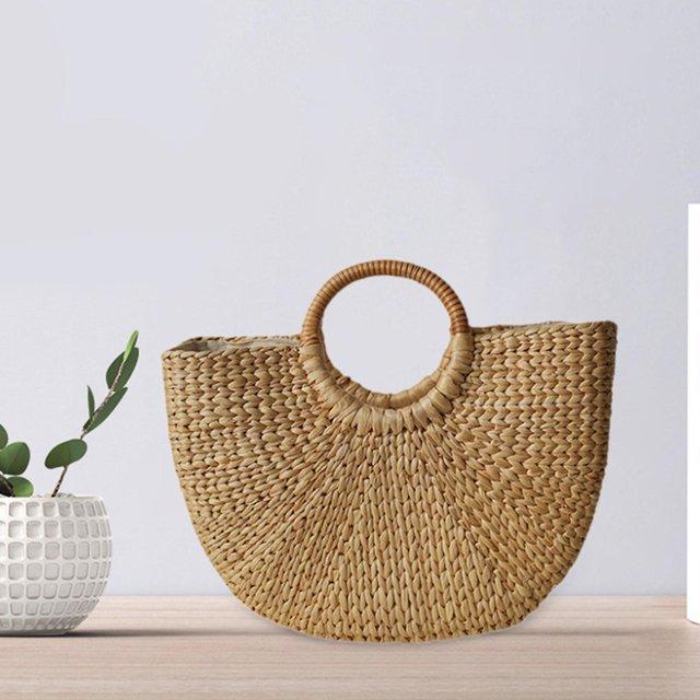 Bolsa de playa Perfecl tejida de viaje de verano artesanal para mujeres S