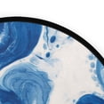 thumbnail image 4 of 36.2 Inch Round Floor Mat Indigo Blue Tie-dye Pattern Carpet Decor Rug for Living Room Bedroom, 4 of 6