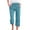 Blue, variant on Women New Trousers Solid Color Straight Leg Drawstring Pants Calf Length Split Sweatpants With Pockets Suitable For Various Occasions