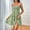 B144 Green plus size summer dresses Clearance Under $5, variant on Cagogo Ladies Summer Flowy Tiered Ruffle Short Mini A-Line Swing Dress Beach Party Dress Casual Smocked Spaghetti Strap Square Neck Backless Going Out White Cocktail Dresses