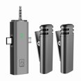thumbnail image 1 of Wireless Lavalier Microphone Karaoke Machine System Universal Smart Noise-Reducing Mic Gaming Microphones,2 x Microphone 1 x Receiver 1 x Data Cable 1 x English Instructions,Gray, 1 of 6