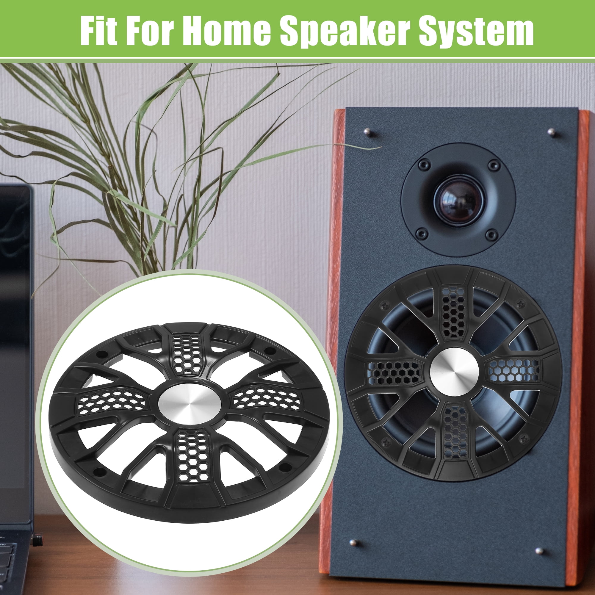 Unique Bargains Universal Car Speaker Grills Cover with Mounting Screws ABS 6"