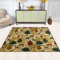 thumbnail image 5 of Ryvnso Vintage Deers Tree Area Rug Floor Mats Non-Slip Home Carpet 63 x 48 inch, 5 of 7