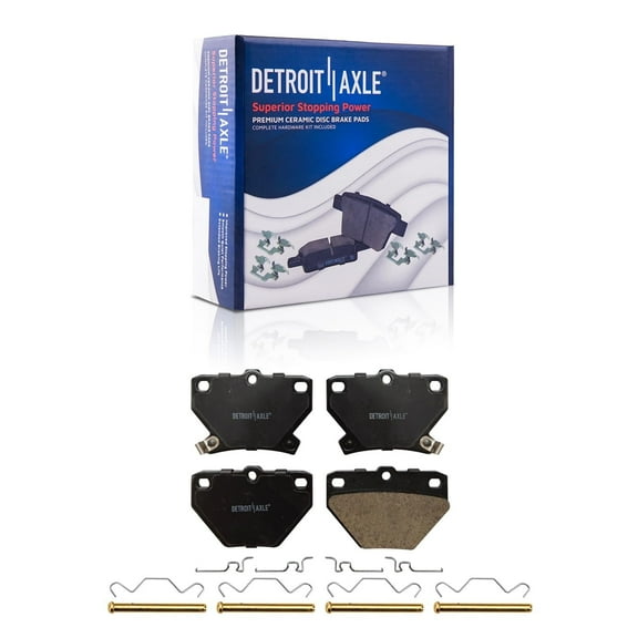 Detroit Axle - Rear Ceramic Brake Pads Replacement for Pontiac Vibe Toyota Celica Corolla Matrix - 2pc Set