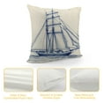 thumbnail image 4 of JRXY  Navy Blue Nautical Ocean Boat Anchor Compass Throw Pillow Covers, Sailor Nautical Gifts, Ship Pillow Cases Home Ship Sofa Decor White, 4 of 5