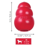 KONG Classic Dog Chew Toy, Play Treat, Ultra-Durable Red Rubber, Medium ...