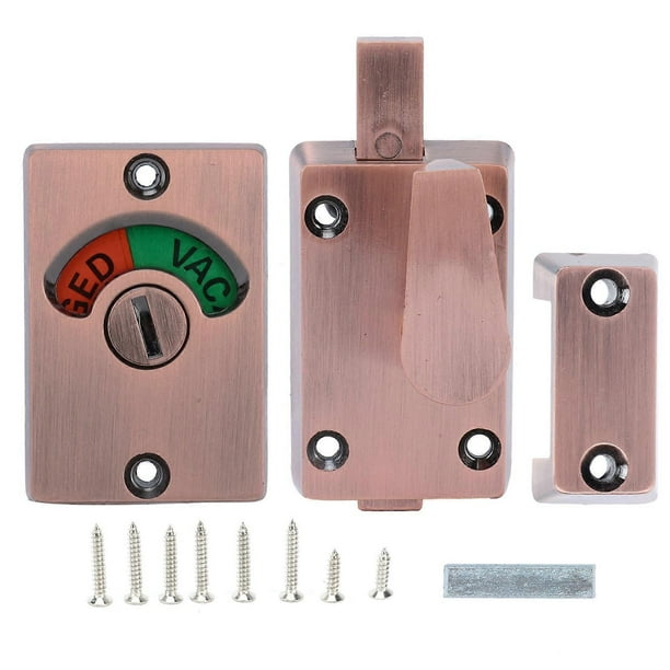 Serrure de porte de séparation avec poignée, toilettes publiques, verrou à pêne, indicateur, accessoire