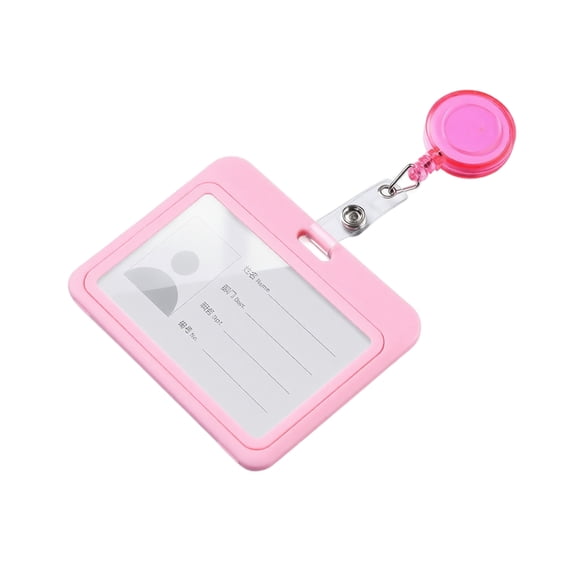 Retractable ID Badge Holder with Lanyard and Clip, Clear Waterproof Single-Sided Card Sleeve for Hospital Doctors Nurses and Office Staff Members
