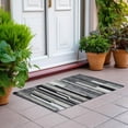 thumbnail image 6 of Addison Rugs Chantille Indoor/Outdoor Transitional Stripes Black Washable Rectangle Rug, 1'8" x 2'6", 6 of 6