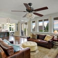 thumbnail image 4 of 52 inch Ceiling Fan with Lights and Remote Control, 3-Speed, 5 Wood Fan Blades, Modern Home Fan and Crystal LED Light 2-in-1 Design, for Living Room, Bedroom, Dining Room, D8242, 4 of 7