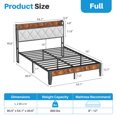 thumbnail image 6 of Simenmax Full Size Bed Frame with Storage Headboard,Grey, 6 of 6