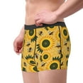 thumbnail image 4 of Balery Bees and Sunflowers Men's Boxer Briefs, Soft and Breathable Cotton Underwear with nylon Waistband-Large, 4 of 9
