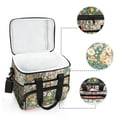 thumbnail image 6 of FORMRS Insulated Cooler Bag 24 Cans Capacity Soft Leakproof Lunch Box with Side Pockets, Beige Floral Garden, 6 of 7