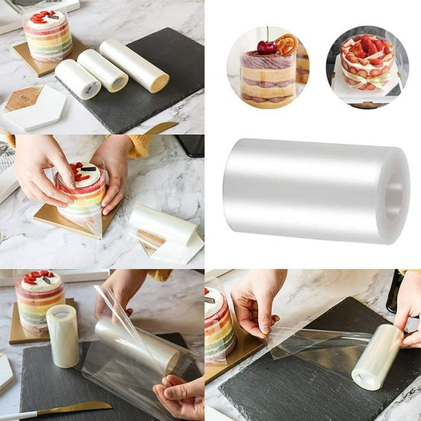 Cake Collars, Transparent Cake Rolls, 4 x 394inch Acetate Cake Collar Roll  DIY Acetate Sheet Transparent Chocolate Mousse Collar Surrounding Edge