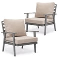 thumbnail image 2 of LeisureMod Walbrooke 3-Piece Patio Set with Grey Aluminum Frame, 2 of 13