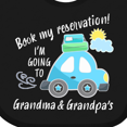 thumbnail image 4 of Inktastic Book My Reservation I'm Going to Grandma and Grandpa's Boys or Girls Baby Bib, 4 of 4