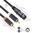 thumbnail image 4 of Stereo Audio Cable Anti-interference Adapter Cable for Mixer Power Amplifier Mic, 4 of 9