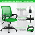 thumbnail image 4 of CL.HPAHKL Mesh Computer Desk Chair, Ergonomic Office Chair with Lumbar Support & Armrests Mid Back Swivel Rolling Task Chair for Home Office Study Gaming, Green, 4 of 7