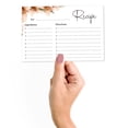 thumbnail image 2 of Inkdotpot 4x6 Inch Recipe Cards (Set of 50) , Thick Double Sided Premium Card Stock- Modern Style White Recipe Notecards for Weddings- Bridal- Baby Shower - Floral Theme, 2 of 6