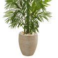 thumbnail image 3 of Nearly Natural 5642 Palmier Areca Artificiel de 5 Pi dans un Cache-Pot Couleur Sable, 3 of 3