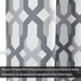 thumbnail image 5 of DriftAway Mason Thermal Blackout Grommet Window Curtains Geometric Trellis Pattern 2 Panels 54"L x 52"W Gray, 5 of 6