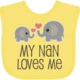 thumbnail image 3 of Inktastic My Nan Loves Me Grandchild Boys or Girls Baby Bib, 3 of 4