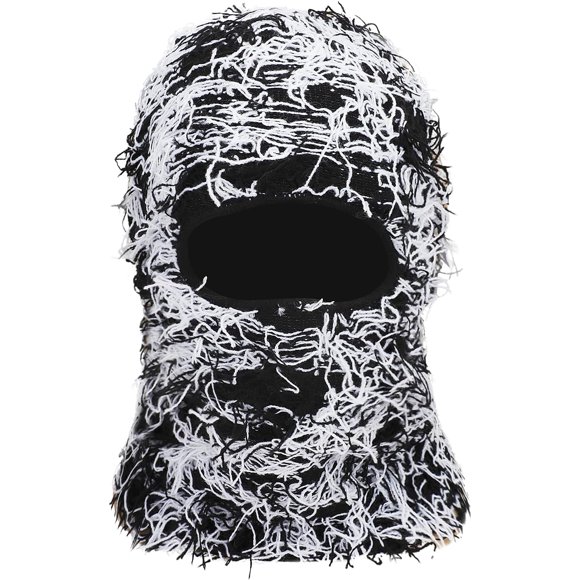 Balaclava Distressed Knitted Windproof Ski Mask Winter Outdoor Sports Full Face Cover,Warmer Thermal Shiesty for Men Women