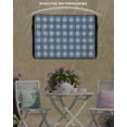 thumbnail image 6 of Outdoor TV Cover 48 to 50 Inch Weatherproof, Farmhouse Vintage Waterproof TV Screen Protector for Outside Decor with Zipper and Pocket 48"L x 30"H , Gingham Checkered Texture Steel Blue, 6 of 7