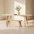 thumbnail image 3 of Pemberly Row 41.5" Solid Red Oak Wood Bench in Natural Brown, 3 of 12